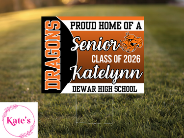 Dewar Dragons Senior Yard Sign